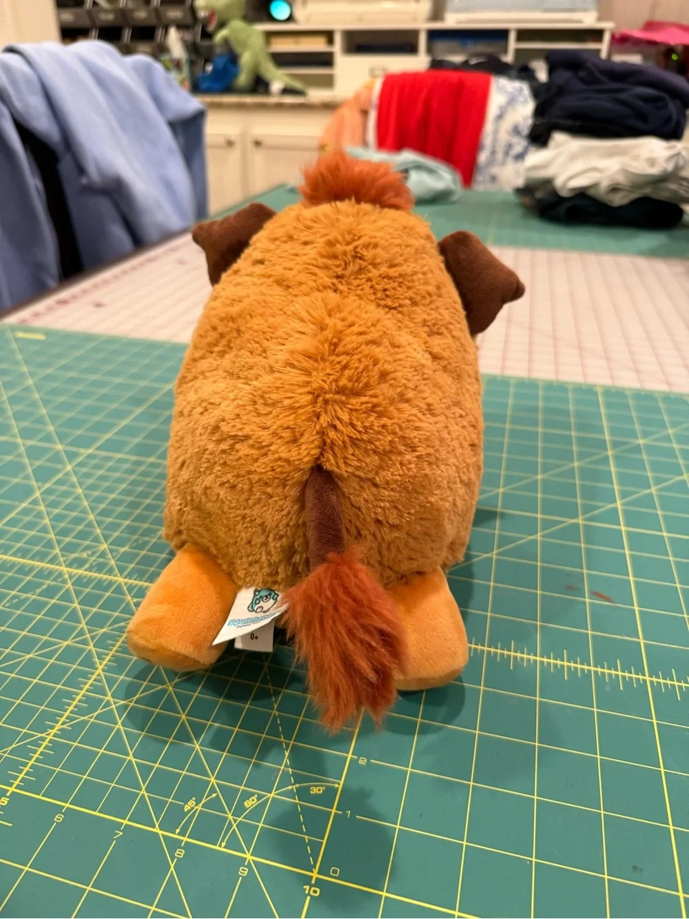 Plush Woolly Mammoth Stuffed Animal - Brown